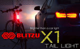 Blitzu Rechargeable Rear Tail Light - Pro Glow Sports - 4