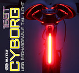 Blitzu Cyborg 168T Rechargeable Tail Light - Pro Glow Sports - 2
