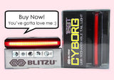 Blitzu Cyborg 168T Rechargeable Tail Light - Pro Glow Sports - 5